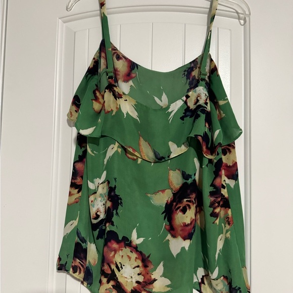 Floral Green Women's Top - Picture 2 of 4